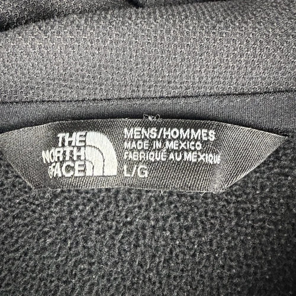 The North Face Mens L Black Full Zip Hoodie FBI Logo Thumb Hole